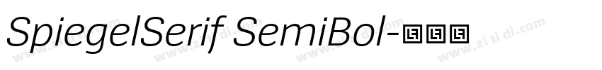 SpiegelSerif SemiBol字体转换